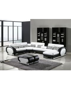Grand canapé d'angle design cuir MILANO XXL