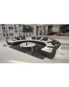 Canapé d'angle cuir design Rond TISSERA Limited
